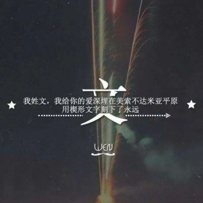 带自己姓氏的头像图片 一个姓氏一句话头像