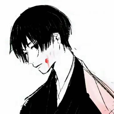 血腥黑暗系二次元图片男 特别丧的男生动漫头像