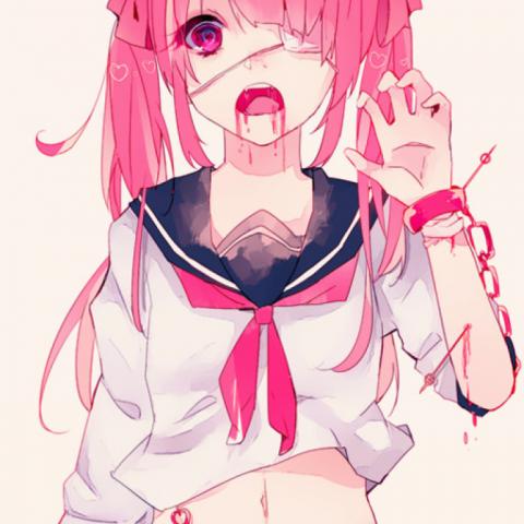 恐怖头像越吓人越好 暗黑血腥快手动漫头像女