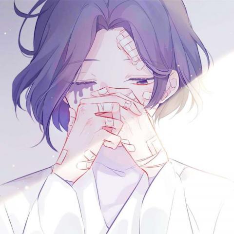 卡通头像女生高冷短发 霸气侧脸短发动漫女头像