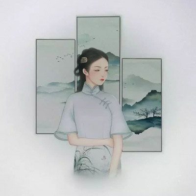 高清唯美手绘头像女生 简单气质仙气漫画图片