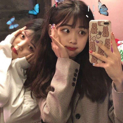 闺蜜头像一人一半真人 2张分开真人闺头