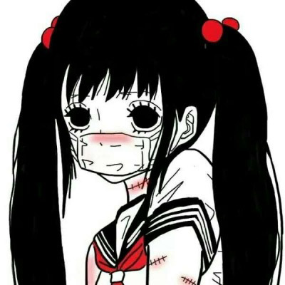 暗黑系病女头像动漫 动漫黑暗系少女图片