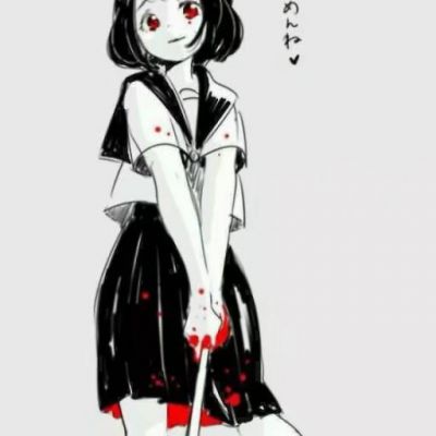 病娇头像动漫女 暗黑系恐怖病娇血腥头像图片