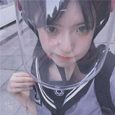 黑白手绘动漫女生头像图片