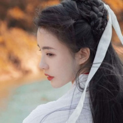 唯美仙气真人古风闺蜜头像一左一右一对两张图片