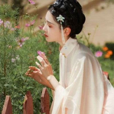 唯美仙气真人古风闺蜜头像一左一右一对两张图片