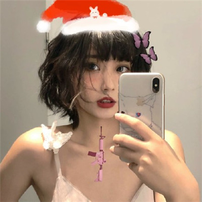 qq动态头像女生黑白图片