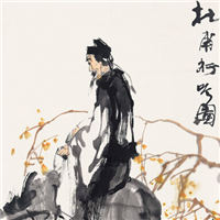 杜甫素描头像 诗圣杜甫头像图片大全