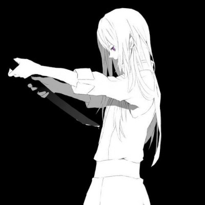 抖音黑化族头像 动漫少女黑化家族头像