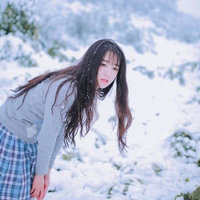 冬天唯美女生头像 冬天下雪漂亮女孩头像图片