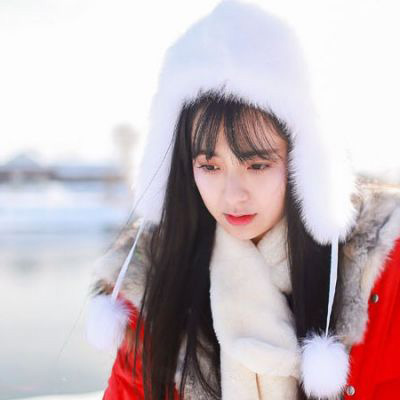 冬天唯美女生头像 冬天下雪漂亮女孩头像图片