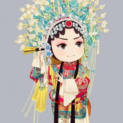 京剧头像女卡通人物 手绘京剧花旦唯美图片大全