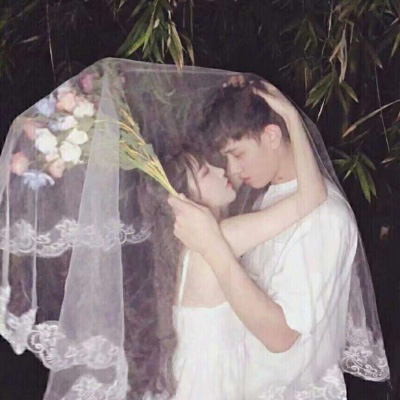 婚纱情侣头像双人一对 真人穿婚纱的高清情头一左一右