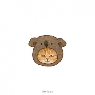 卡通男女猫咪情侣头像一对 情侣头像猫咪萌两张