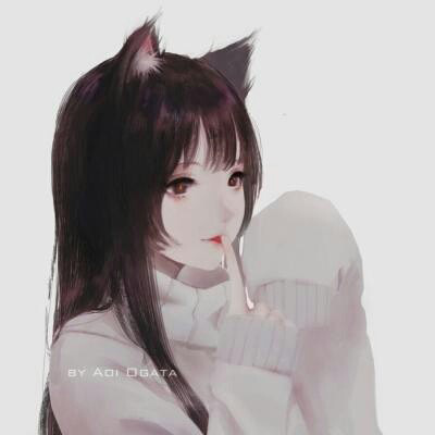 动漫头像女生可爱猫耳 粉色二次元猫耳萌妹子头像