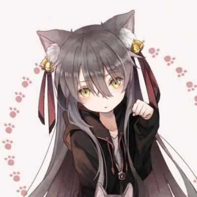 动漫头像女生可爱猫耳 粉色二次元猫耳萌妹子头像