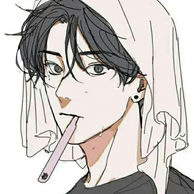 卡通头像男生冷酷帅气 孤独高清漫画头像男生霸气