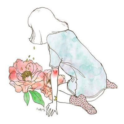 素描头像女生唯美 彩色素描可爱女生