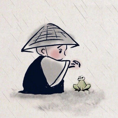 一禅小和尚头像手绘极简图片