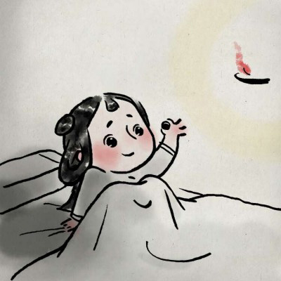 一禅小和尚头像手绘极简图片