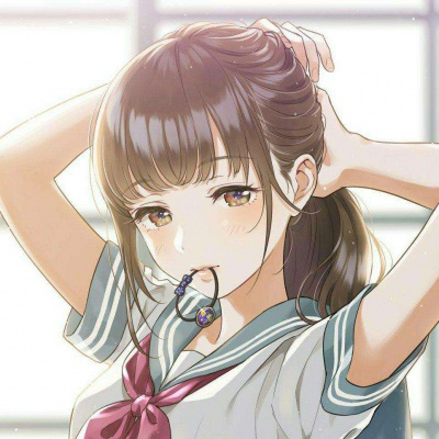 动漫头像女生唯美长发 高冷侧脸二次元高清头像
