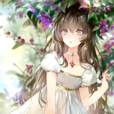 动漫头像女生唯美长发 高冷侧脸二次元高清头像