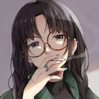 动漫头像女生唯美长发 高冷侧脸二次元高清头像