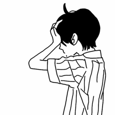 简笔画头像男 手绘侧面男生头像
