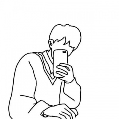 简笔画头像男 手绘侧面男生头像