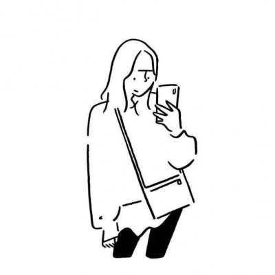 极简风格头像女生图片 黑白极简主义头像干净创意