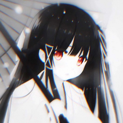黑化头像女生血瞳 病娇二次元女生头像
