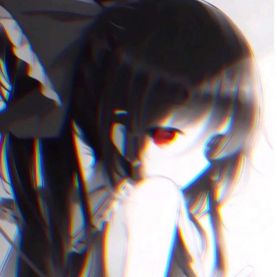 黑化头像女生血瞳 病娇二次元女生头像