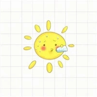 太阳头像大全高清图片 萌系小太阳卡通头像大全