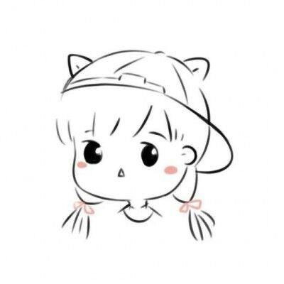 网红简笔画头像 抖音上q版小女孩简笔画超萌可爱