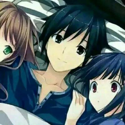 三人情侣头像三张动漫 两男一女和一男两女备胎图片