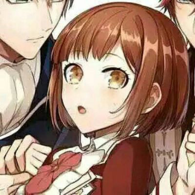 三人情侣头像三张动漫 两男一女和一男两女备胎图片