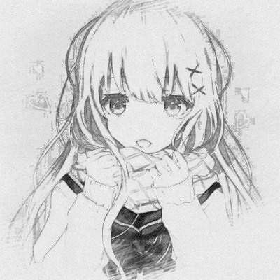 铅笔画头像可爱简单 素描卡通女生头像