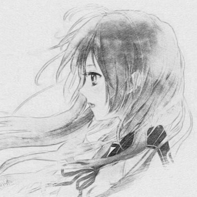 铅笔画头像可爱简单 素描卡通女生头像