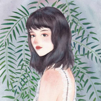 插画头像小清新文艺 日本手绘小清新插画图片