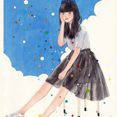 插画头像小清新文艺 日本手绘小清新插画图片
