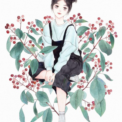 插画头像小清新文艺 日本手绘小清新插画图片