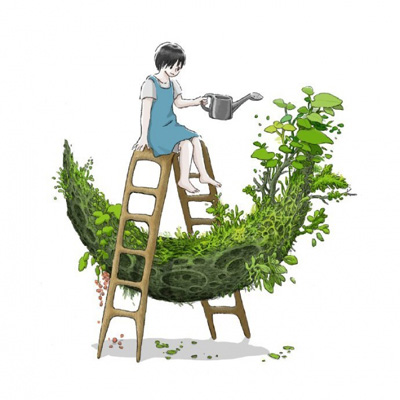 插画手绘唯美图片 简单又漂亮小清新森林系手绘图片