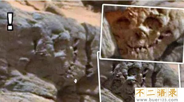 火星发现外星人头骨 五官清晰明了很是真实