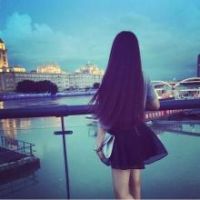 女生海边背影头像长发系列图片