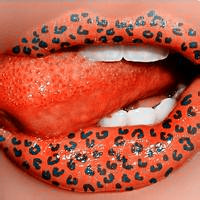 欧美女生烈焰红唇唯美好看头像图片,性感火焰系,红色系图片