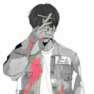 暖色调男生头像动漫冷酷帅气图片
