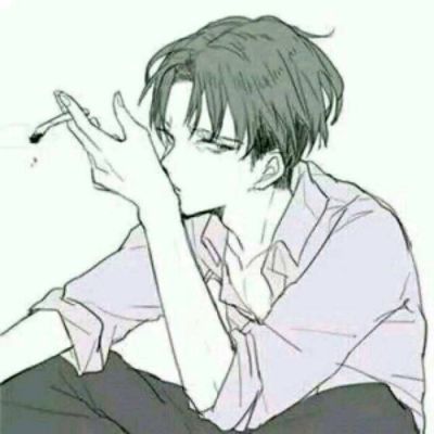 颓废个性漫画人物头像男生素描图片