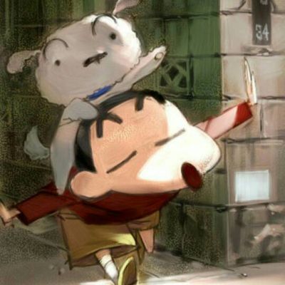 超萌好玩的蜡笔小新头像帅气男生头像阳光帅气不露头图片