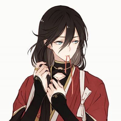 帅气卡通男生拿玫瑰花qq头像图片